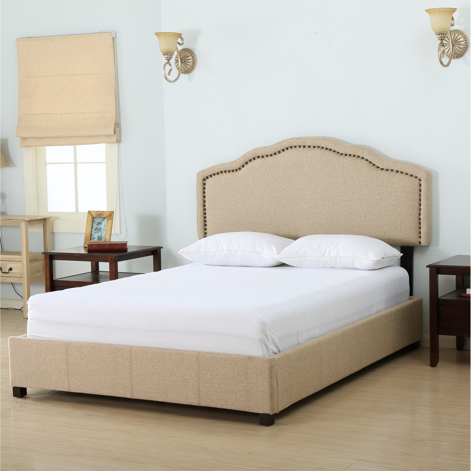 Full/Double Upholstered Panel Bed Birch Lane
